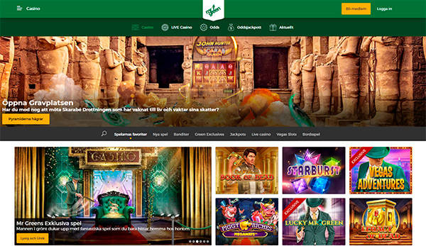 MrGreen home page